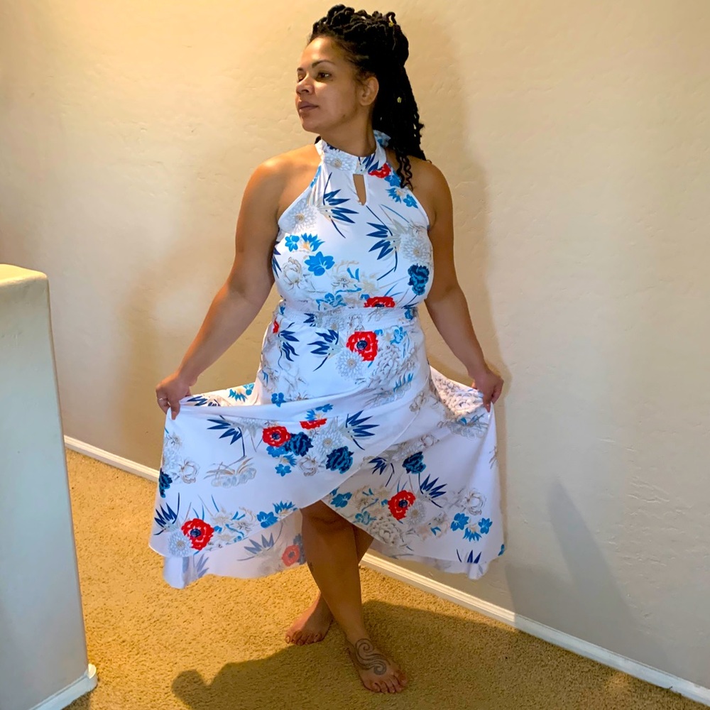 Floral White Sun Dress